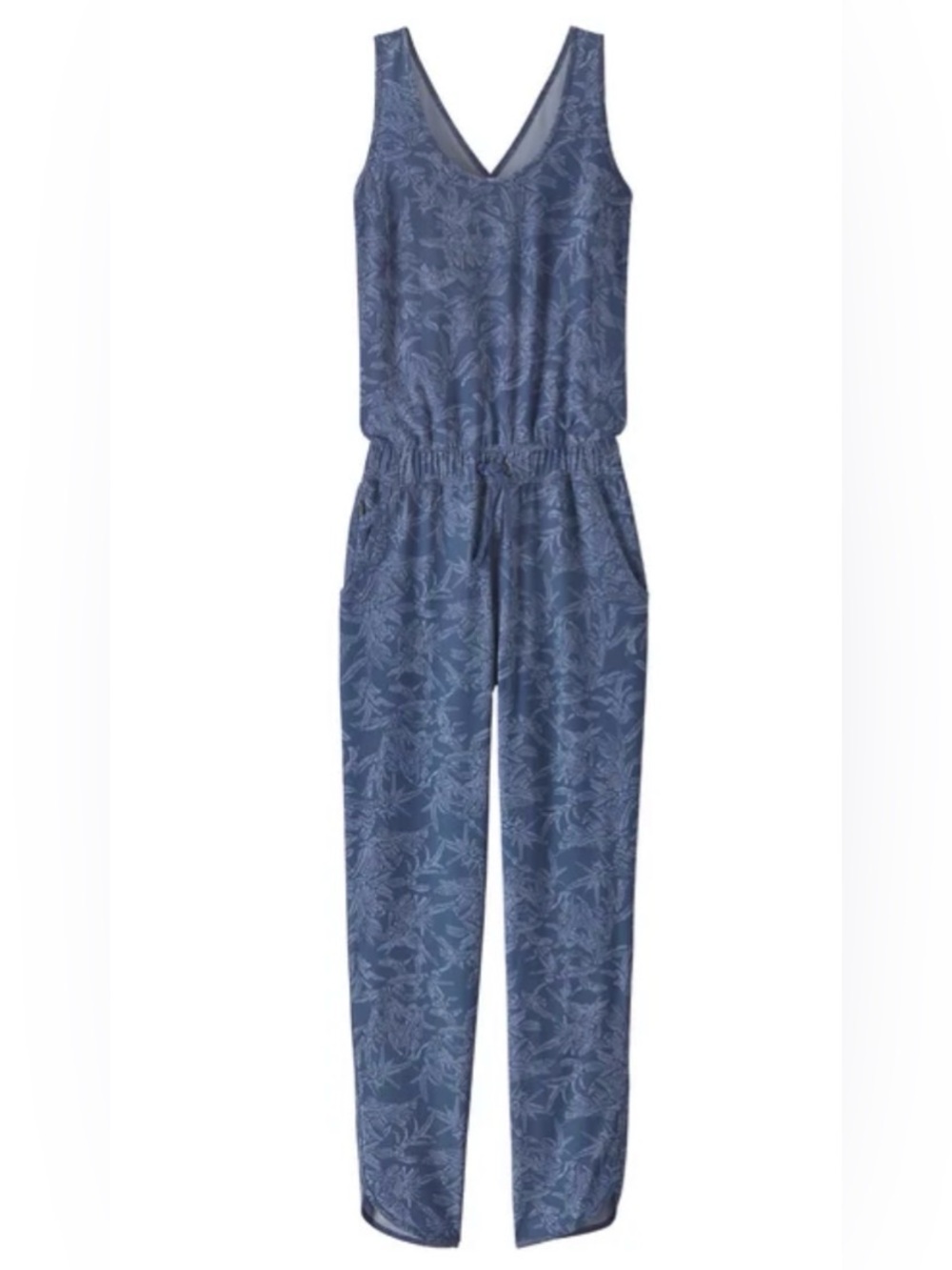 Patagonia Blue Floral Sleeveless Romper